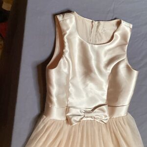 JCPenney Cream Formal Kids Dress with Bow